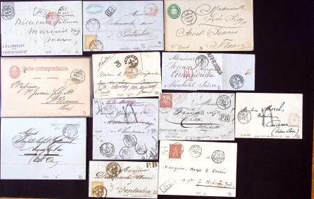1820-1876 Lot d'une centaine de lettres diverse, avec