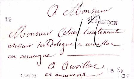 1739-1826 Petite boite de lettres avec des marque postales