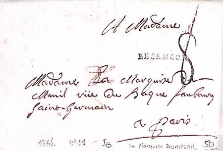 1739-1826 Petite boite de lettres avec des marque postales