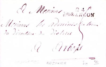 1739-1826 Petite boite de lettres avec des marque postales