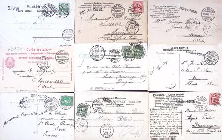 1893-1946 100 lettres avec marques Ambulants de Gares