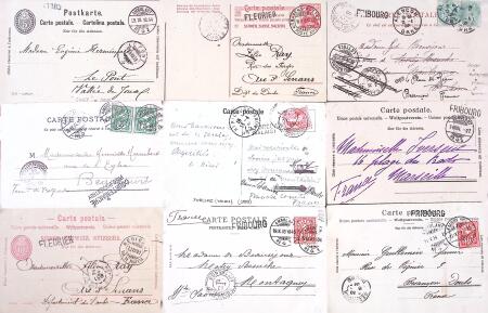 1893-1946 100 lettres avec marques Ambulants de Gares