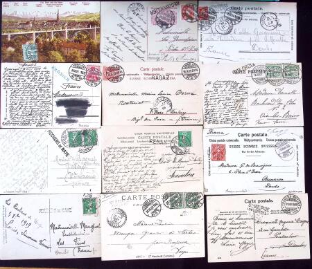 1893-1946 100 lettres avec marques Ambulants de Gares