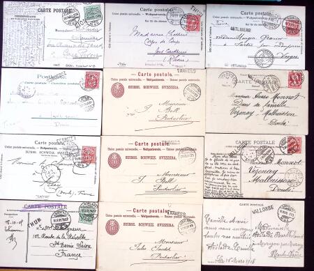 1893-1946 100 lettres avec marques Ambulants de Gares