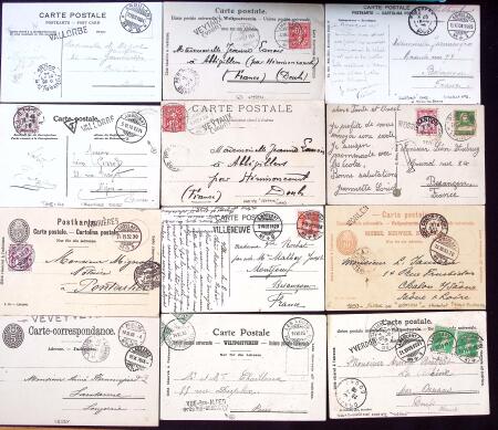 1893-1946 100 lettres avec marques Ambulants de Gares