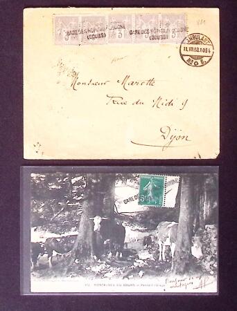 1880-1914 Lot de lettres et cartes postales avec cachets