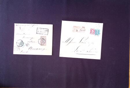1860-1906 Lot de 14 lettres chargées, en majorité