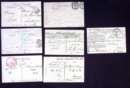 +150 lettres/CPA avec cachets d'Hôpitaux militaires