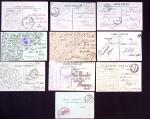 +150 lettres/CPA avec cachets d'Hôpitaux militaires