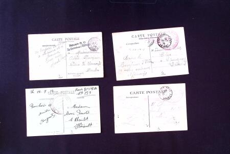 +150 lettres/CPA avec cachets d'Hôpitaux militaires