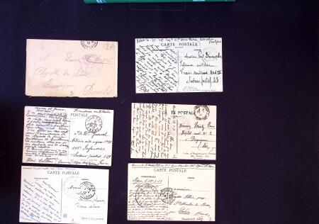 +150 lettres/CPA avec cachets d'Hôpitaux militaires