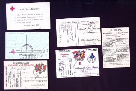 +150 lettres/CPA avec cachets d'Hôpitaux militaires
