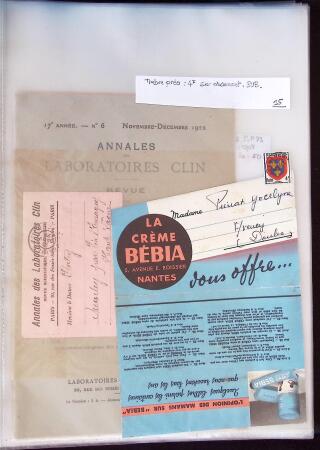 1776-1960 Ensemble de lettres et documents divers,