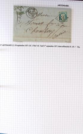 Histoire postale de l'Ain d'environ 650 lettres en