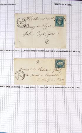 Histoire postale de l'Ain d'environ 650 lettres en