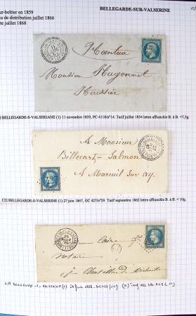 Histoire postale de l'Ain d'environ 650 lettres en