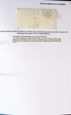 Histoire postale de l'Ain d'environ 650 lettres en