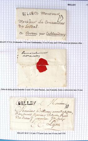 Histoire postale de l'Ain d'environ 650 lettres en