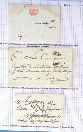 Histoire postale de l'Ain d'environ 650 lettres en