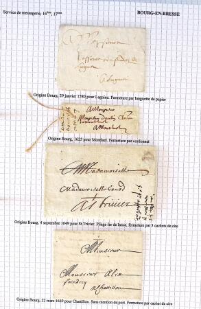 Histoire postale de l'Ain d'environ 650 lettres en