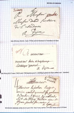 Histoire postale de l'Ain d'environ 650 lettres en