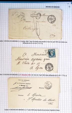 Histoire postale de l'Ain d'environ 650 lettres en