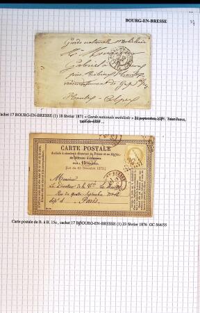 Histoire postale de l'Ain d'environ 650 lettres en