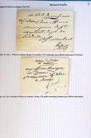 Histoire postale de l'Ain d'environ 650 lettres en