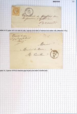 Histoire postale de l'Ain d'environ 650 lettres en