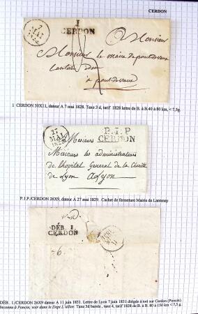 Histoire postale de l'Ain d'environ 650 lettres en