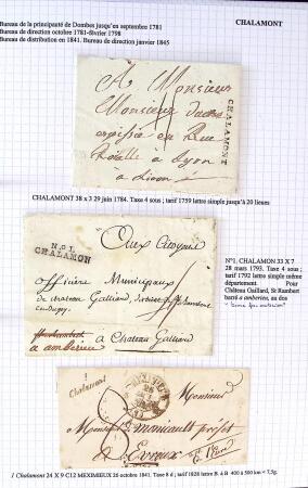 Histoire postale de l'Ain d'environ 650 lettres en