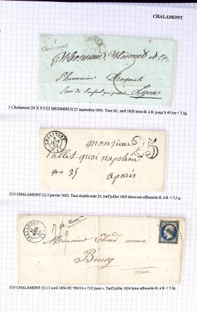 Histoire postale de l'Ain d'environ 650 lettres en