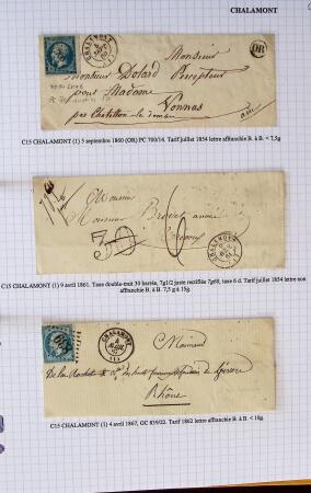 Histoire postale de l'Ain d'environ 650 lettres en