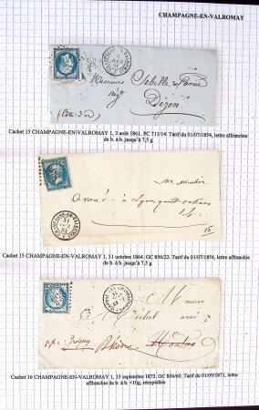 Histoire postale de l'Ain d'environ 650 lettres en