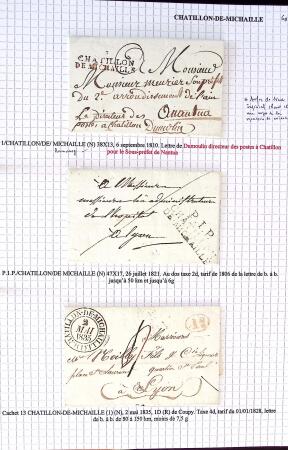 Histoire postale de l'Ain d'environ 650 lettres en