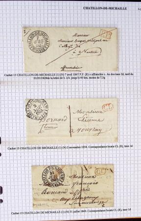 Histoire postale de l'Ain d'environ 650 lettres en