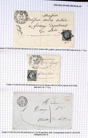 Histoire postale de l'Ain d'environ 650 lettres en