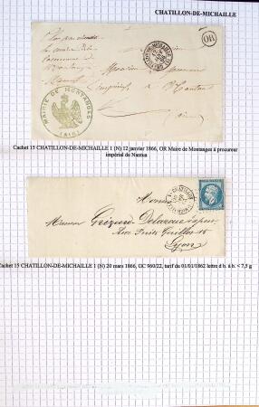 Histoire postale de l'Ain d'environ 650 lettres en