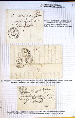 Histoire postale de l'Ain d'environ 650 lettres en