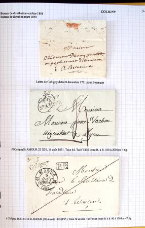 Histoire postale de l'Ain d'environ 650 lettres en