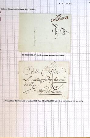 Histoire postale de l'Ain d'environ 650 lettres en