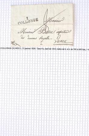 Histoire postale de l'Ain d'environ 650 lettres en