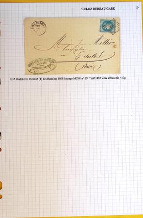 Histoire postale de l'Ain d'environ 650 lettres en