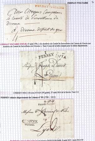 Histoire postale de l'Ain d'environ 650 lettres en