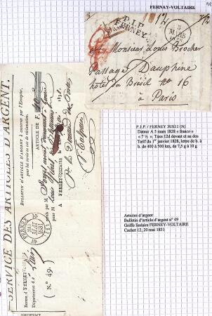 Histoire postale de l'Ain d'environ 650 lettres en