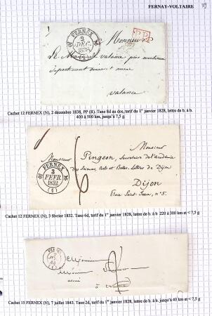 Histoire postale de l'Ain d'environ 650 lettres en