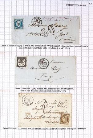 Histoire postale de l'Ain d'environ 650 lettres en
