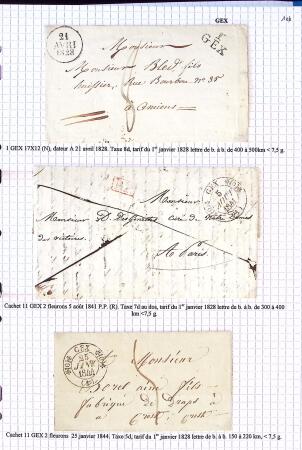 Histoire postale de l'Ain d'environ 650 lettres en