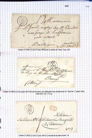 Histoire postale de l'Ain d'environ 650 lettres en