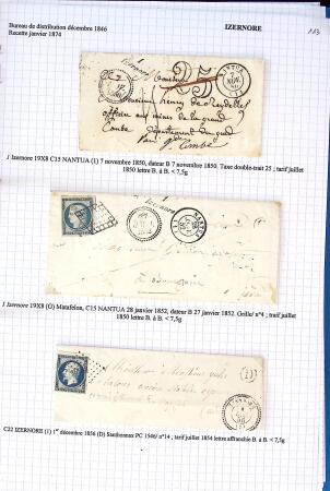 Histoire postale de l'Ain d'environ 650 lettres en